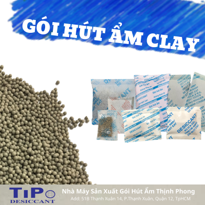 Gói hút ẩm Clay - Hạt hút ẩm Clay