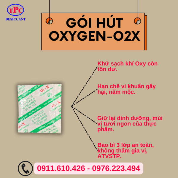 goi hut khi oxygen o2x chong moc thuc pham