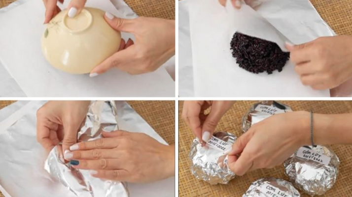 Cách bảo quản cơm gạo lứt bằng giấy bạc hiệu quả