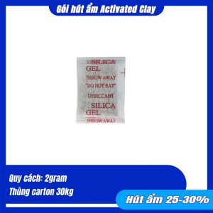 Gói hút ẩm Clay 2gram vải đỏ