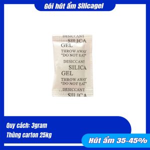 Gói hút ẩm Silicagel 3rgam giấy đen