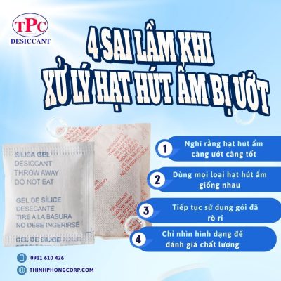 Điều gì xảy ra khi hạt hút ẩm gặp nước? 4 4 sai lầm khi xử lý hạt hút ẩm bị ướt