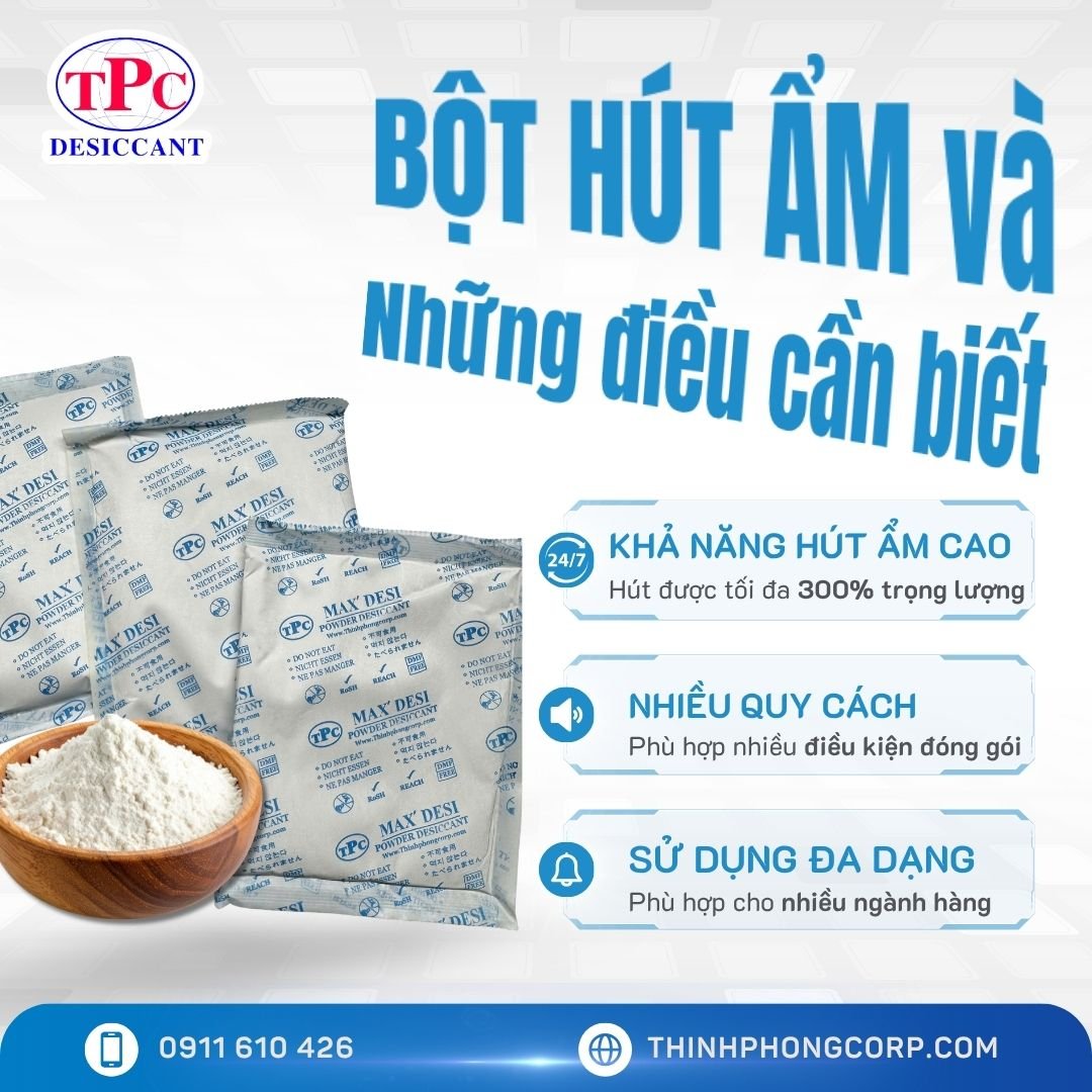 Bột hút ẩm và những điều cần biết