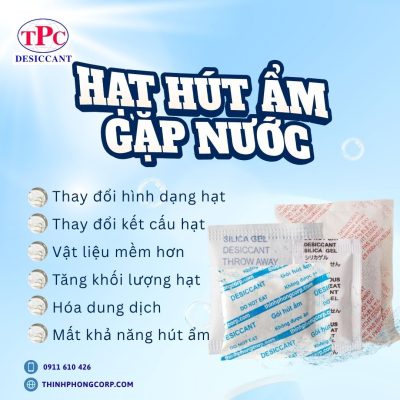 Điều gì xảy ra khi hạt hút ẩm gặp nước? 1 Điều gì sẽ xảy ra khi hạt hút ẩm gặp nước