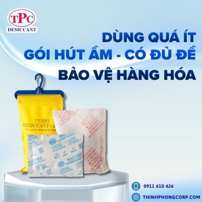 Dùng quá ít gói hút ẩm có đủ để bảo vệ hàng hóa không? 3 Dùng quá ít gói hút ẩm có đủ để bảo vệ hàng hóa