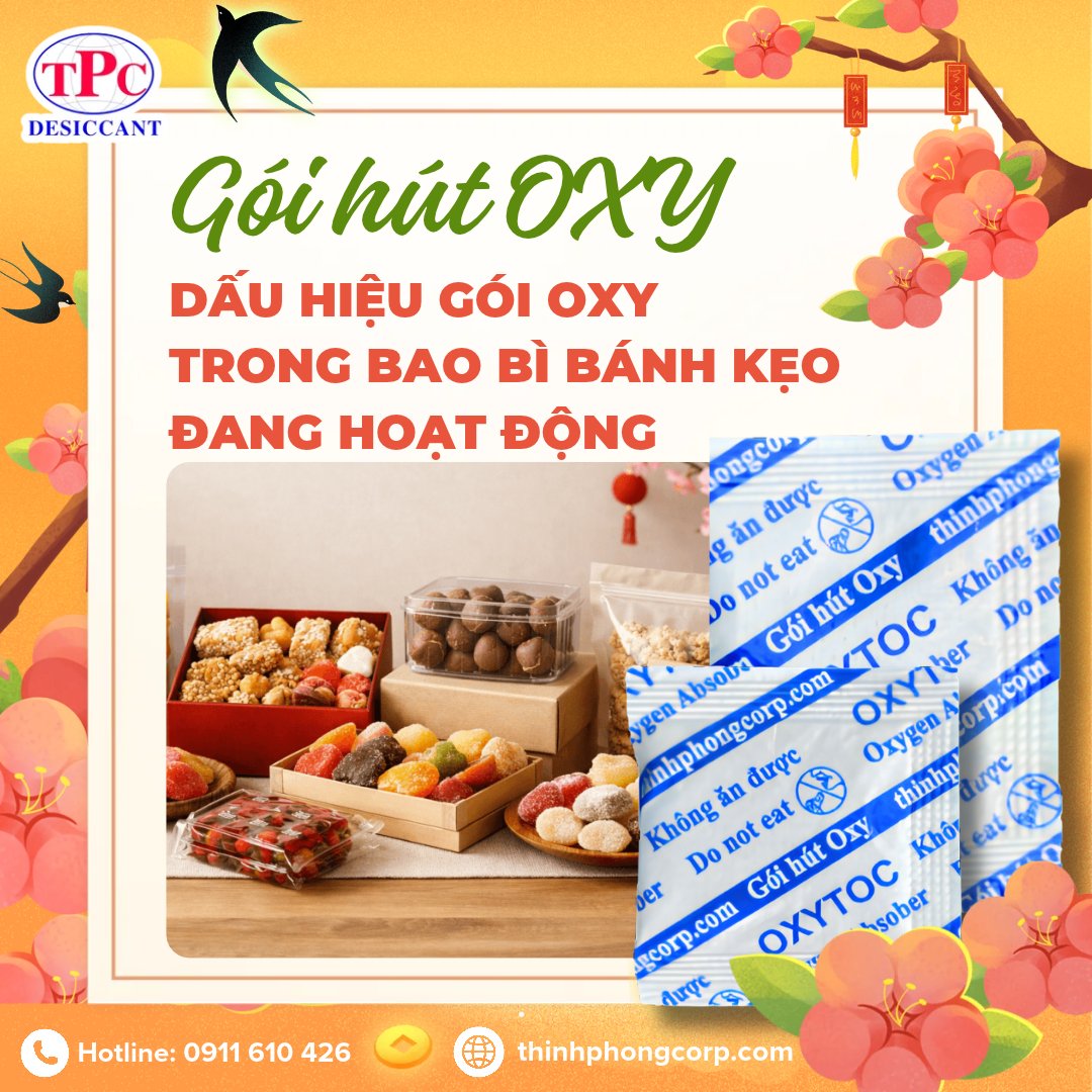 Dấu hiệu gói hút Oxy đang hoạt động