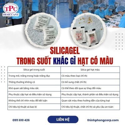Silica Gel Trong Suốt Khác Gì Hạt Có Màu? 2 Bảng So Sánh Silica Gel Trong Suốt Khác Gì Hạt Có Màu