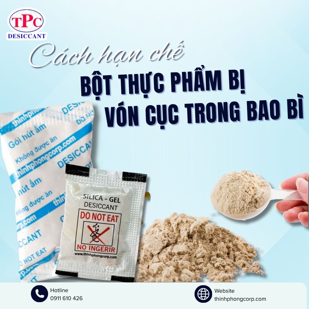 Cách hạn chế bột thực phẩm bị vón cục trong bao bì