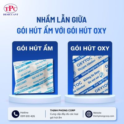 Lỗi khi sử dụng gói hút ẩm trong bao bì thực phẩm 4 Nhầm gói hút ẩm với gói hút oxy
