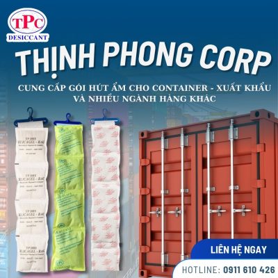 Thịnh Phong Corp cung cấp đầy đủ gói hút ẩm cho container - xuất khẩu