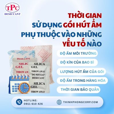 Thời Gian Sử Dụng Gói Hút Ẩm Phụ Thuộc Vào Các Yếu Tố 